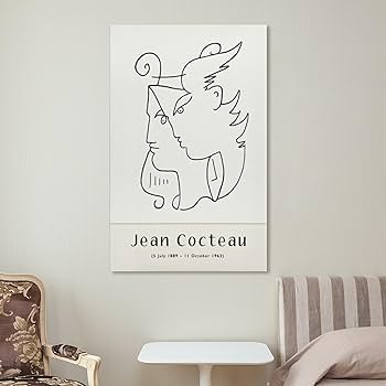 アートポスター ジャン・コクトー エキシビジョンポスター Amazon.co.jp: Jean Cocteau Blue Angel ANGE BLEU Art Poster